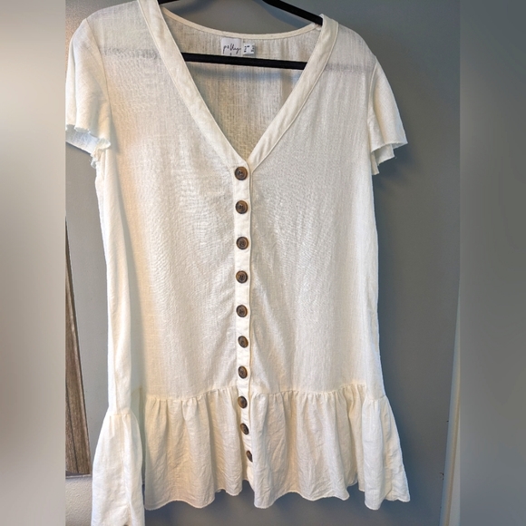 Princess Polly Linen Babydoll Dress - Picture 2 of 8